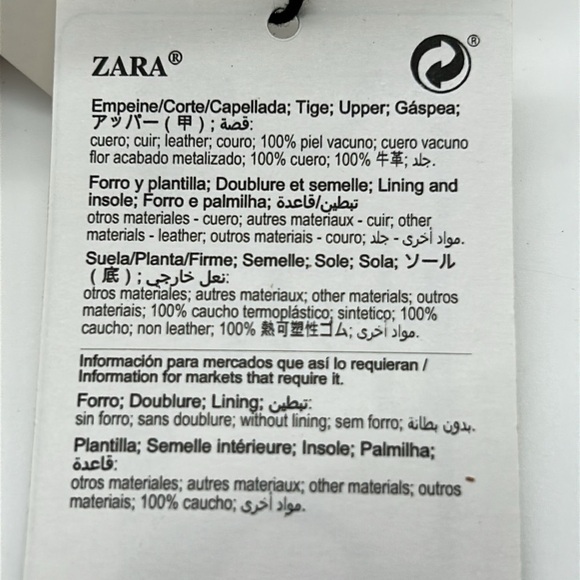 ZARA Gold Leather Thong Flat Sandals | Size 7.5 | Made in India NWT - Picture 10 of 11